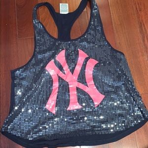 PINK Victorias Secret New York Yankees Tank Sequin